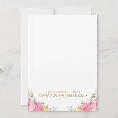 De Rozen van de waterverf trekken sparen de Datum Kaart (Achterkant)