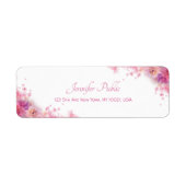 De Rozen van drijvers Moderne HandManuscript Elega Etiket (Voorkant)