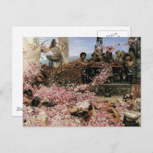 De Rozen van Heliogabalus, 1888 Briefkaart (Voorkant / Achterkant)