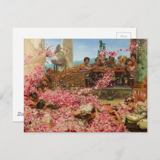 De Rozen van Heliogabalus door Lawrence Alma-Tadem Briefkaart (Voorkant / Achterkant)