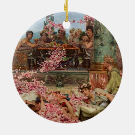 De Rozen van Heliogabalus (Oude Romeinse Luxe) Keramisch Ornament (Achterkant)