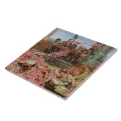 De Rozen van Heliogabalus (Oude Romeinse Luxe) Tegeltje (Zijkant)