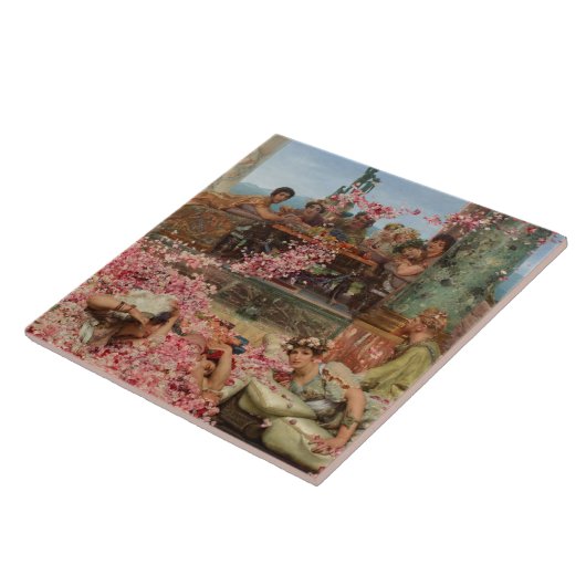 De Rozen van Heliogabalus (Oude Romeinse Luxe) Tegeltje (Zijkant)