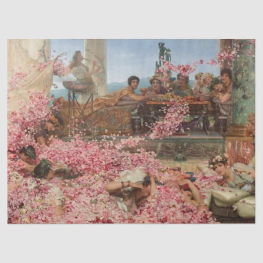 De Rozen van Heliogabalus Sir Lawrence Alma-Tadema Tissuepapier (Voorkant)
