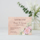 De Rozen van het deeg & Calla Lilies - sparen de K Save The Date (Staand voorkant)