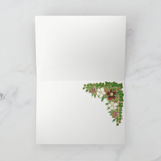 De Rozen van Kerstmis, Hellebores, Poolse Taal Feestdagen Kaart (Binnen)