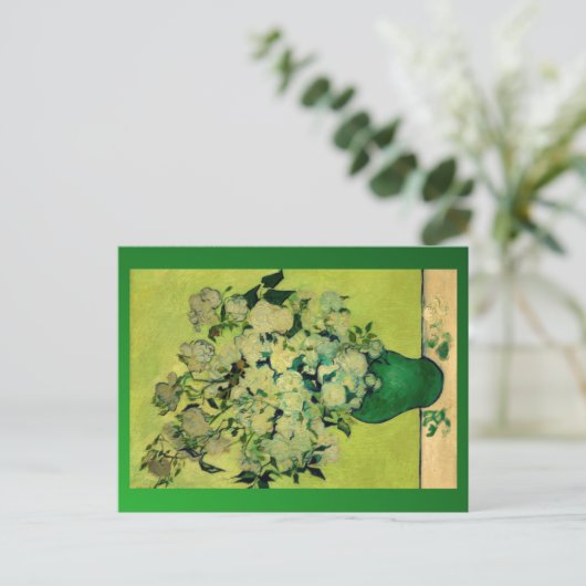 De Rozen van Vincent Van Gogh Briefkaart (Staand voorkant)