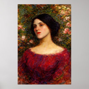 De Rozentuin door John William Waterhouse Poster