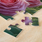 De rozentuin van oma met lapjeskat en bloemenscène legpuzzel (Zijkant)