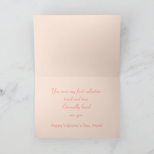 De rozerode Valentijnsdag van de MOEDER van de Feestdagen Kaart (Binnen)