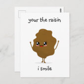 de rozijnen die ik glimlach briefkaart (Voorkant / Achterkant)