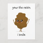 de rozijnen die ik glimlach briefkaart (Voorkant)