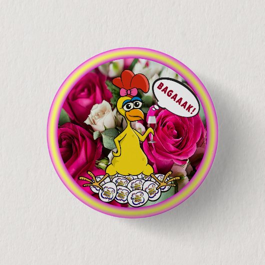 De Rozinfandel Ronde Button 3,2 Cm (Voorkant)