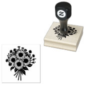 de rubber stempel van het bloemboeket (Gestempeld)