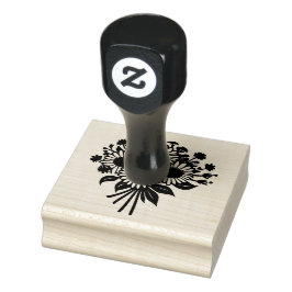 de rubber stempel van het bloemboeket