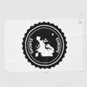 De rubberzegel van Europa Golfhanddoek (Horizontaal)