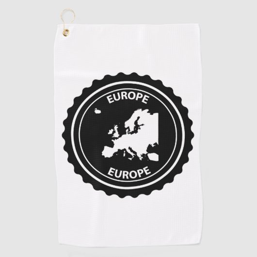 De rubberzegel van Europa Golfhanddoek (Voorkant)
