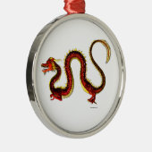 De Ruby Dragon Metalen Ornament (Rechts)