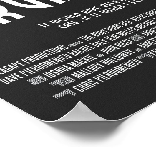 De ruby werkt met rood Poster - 11x17 inch (Hoek)