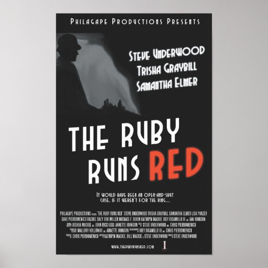 De ruby werkt met rood Poster - 11x17 inch (Voorkant)