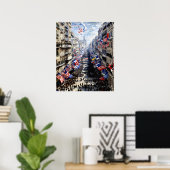 De Rue Montorgueil in Parijs Poster (Thuiskantoor)