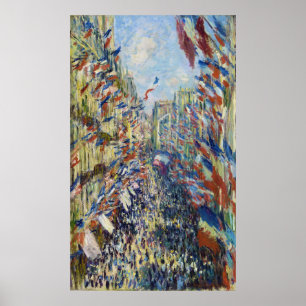 De Rue Montorgueil in Parijs. Viering van 1878 Poster