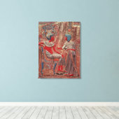 De rug van de troon van Tutankhamun Canvas Afdruk (Insitu (Houten vloer))
