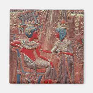 De rug van de troon van Tutankhamun Magneet