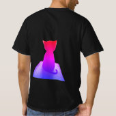 De rug van een neon kat t-shirt (Achterkant)