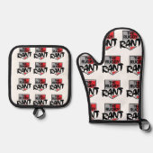 De Rugby Rant Oven Mitts Ovenwant & Pannenlap Set (Voorkant)