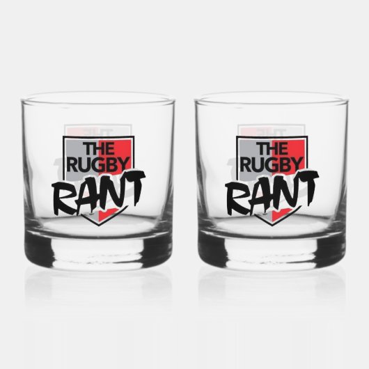 De Rugby Rant Rocks Glass Whisky Glas (Voorkant)