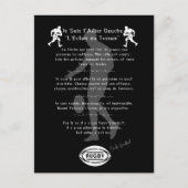 De rugbyvleugel briefkaart (Voorkant)