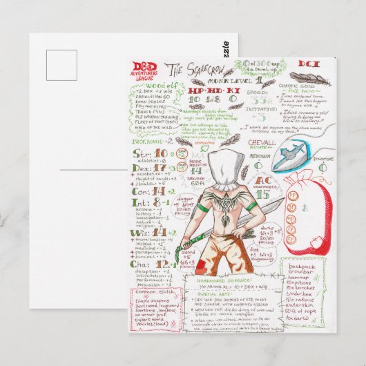 De ruggengraat briefkaart (Voorkant / Achterkant)