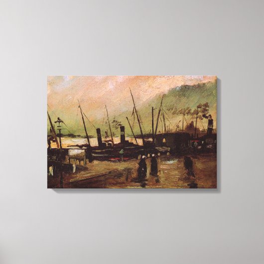 De Ruijterkade in Amsterdam door Vincent van Gogh Canvas Afdruk (Voorkant)