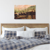 De Ruijterkade in Amsterdam door Vincent van Gogh Canvas Afdruk (Insitu (Slaapkamer))