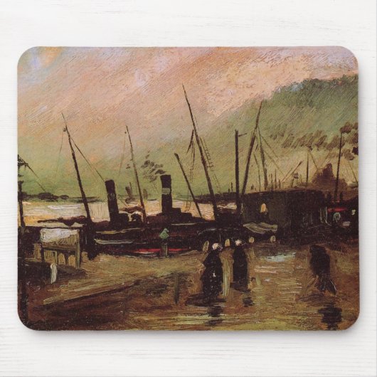 De Ruijterkade in Amsterdam door Vincent van Gogh Muismat (Voorkant)