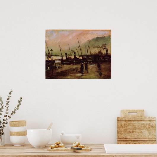 De Ruijterkade in Amsterdam door Vincent van Gogh Poster (Keuken)