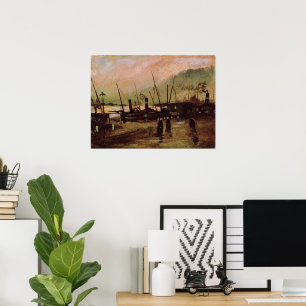 De Ruijterkade in Amsterdam door Vincent van Gogh Poster