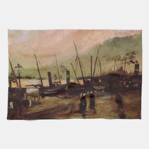 De Ruijterkade in Amsterdam door Vincent van Gogh Theedoek