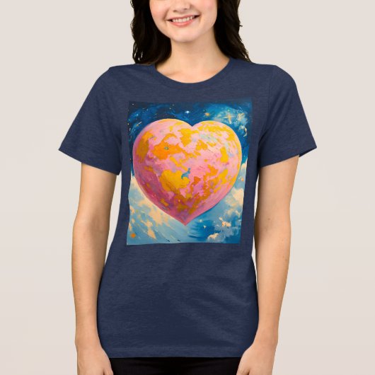 De ruimte bewogen door de liefde Tri-Blend shirt (Voorkant)