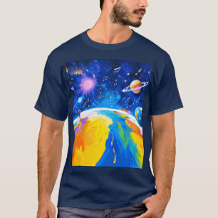 De ruimte bewogen door muziek t-shirt