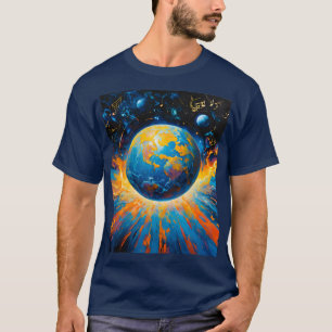 de ruimte bewogen door muziek t-shirt