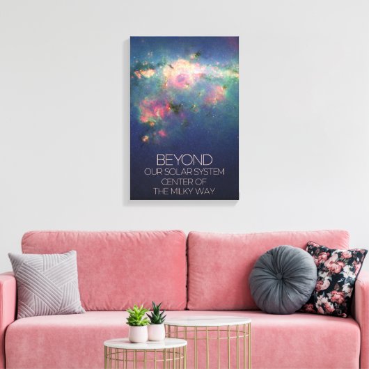 De ruimte, het sterrenstelsel, het centrum van de  canvas afdruk (Insitu (Woonkamer))
