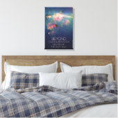 De ruimte, het sterrenstelsel, het centrum van de canvas afdruk (Insitu (Slaapkamer))