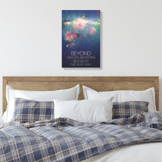 De ruimte, het sterrenstelsel, het centrum van de  canvas afdruk (Insitu (Slaapkamer))