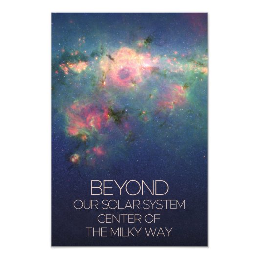 De ruimte, het sterrenstelsel, het centrum van de  foto afdruk (Voorkant)