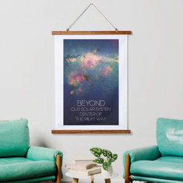 De ruimte, het sterrenstelsel, het centrum van de  hangend wandkleed