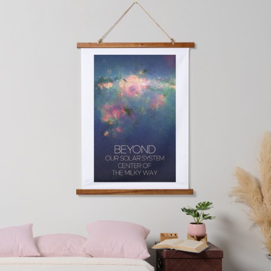 De ruimte, het sterrenstelsel, het centrum van de  hangend wandkleed (Slaapkamer)