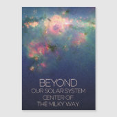 De ruimte, het sterrenstelsel, het centrum van de  magnetische uitnodiging (Voorkant)