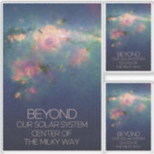 De ruimte, het sterrenstelsel, het centrum van de  sticker (Voorkant)